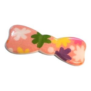 1980’s Vintage Mod Style French Bow Barrette, Flower Power